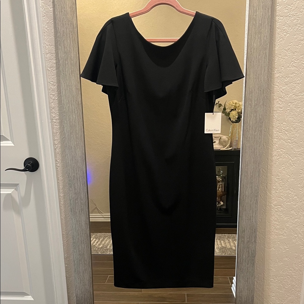 Calvin Klein Elegant Black Midi Dress